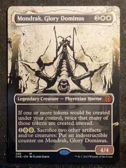 Mondrak, Glory Dominus - Borderless Showcase - Phyrexia: All Will Be One (MTG) - Image 1