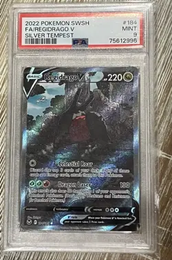 Regidrago V 184/195 Alternate Full Art Silver Tempest Pokemon TCG PSA 9 MINT - Image 1