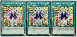 3 x BLAR-EN027 Numeron Calling - Secret Rare 1st Edition Near Mint YuGiOh Cards - Image 1
