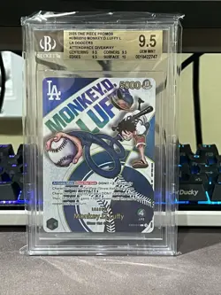 One Piece X Dodgers Night Promo Card Monkey D.Luffy  2025 Beckett Graded BGS 9.5 - Image 1