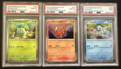 Pokemon 151 Poster Collection Box Promo 3 Card Set PSA 10/9 Sequential - Image 1
