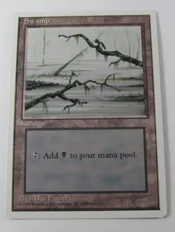 MAGIC THE GATHERING 4th EDITION SWAMP LAND NM ENGLISH MTG - Image 1