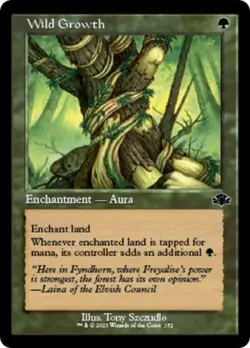 Wild Growth (Retro Frame) - Near Mint MTG Dominaria Remastered - Image 1