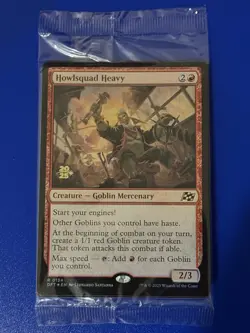FOIL Howlsquad Heavy #0134 PRERELEASE Promo MTG Aetherdrift SEALED - Image 1