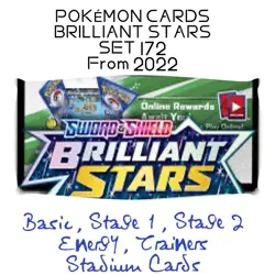 POKEMON CARDS Brilliant Stars Set 172 2022 Base Cards Choose Select - Image 1