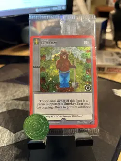 Sealed Metazoo Wilderness 1st Edition Promo Smokey The Bear Promo Card & Coin 🔥 - Image 1