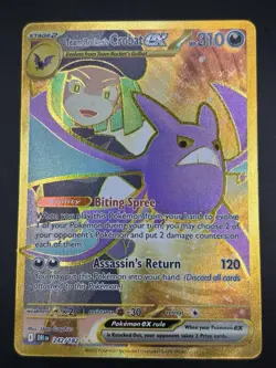 Team Rocket's Crobat ex 242/182 Sv10: Destined Rivals Holo Gold Pokemon Card NM - Image 1