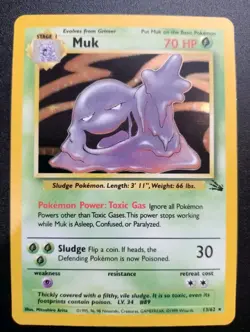 Pokémon TCG Muk Fossil Holo Rare Card 13/62 Excellent Condition - Image 6