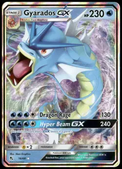 Gyarados GX 16/68 Hidden Fates Full Art Ultra Rare Pokemon Card Near Mint-1 - Image 1