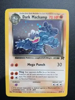 Pokemon Dark Machamp Holo Card 10/82 Team Rocket Series, WOTC, NM Condition - Image 6
