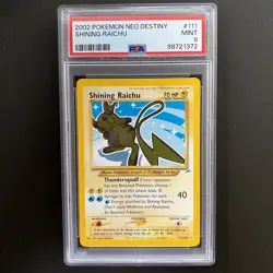 SHINING RAICHU 111/105 | PSA 9 | Neo Destiny Graded Pokemon Card - Image 1