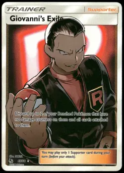 Giovanni's Exile 67/68 Hidden Fates Full Art Ultra Rare Pokemon Card Near Mint-1 - Image 1