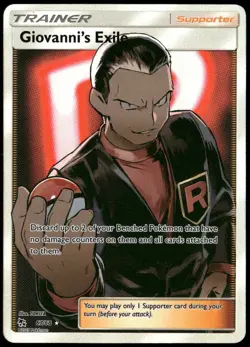 Giovanni's Exile 67/68 Hidden Fates Full Art Ultra Rare Pokemon Card Near Mint-1 - Image 3