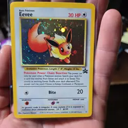 Eevee #11 Black Star Promo swirl Holo Rare Vintage Pokemon Card - NM - Image 2
