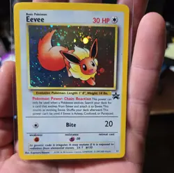 Eevee #11 Black Star Promo swirl Holo Rare Vintage Pokemon Card - NM - Image 5