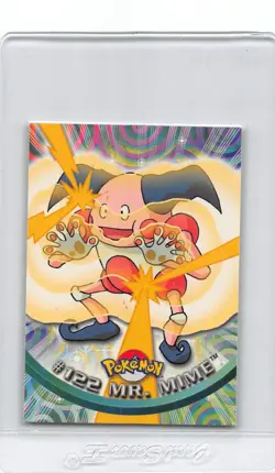Mr. Mime #122 - NON-HOLO - BLUE LOGO - TV Series 3  - TOPPS POKEMON CARD - NM - Image 1