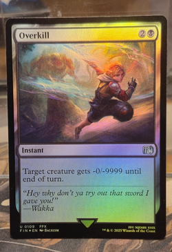 FOIL Overkill MTG Final Fantasy NM Uncommon U 0109 FFX Card Black Instant FIN - Image 3