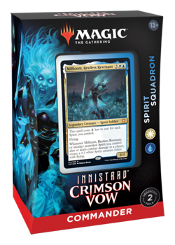 Magic: The Gathering Crimson Vow Spirit Squadron Commander Deck Card - Image 1