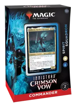 Magic: The Gathering Crimson Vow Spirit Squadron Commander Deck Card - Image 2