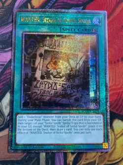 Yugioh WANTED: Seeker of Sinful Spoils AGOV-EN054 Quarter Century Secret Rare NM - Image 1