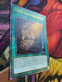 Yugioh WANTED: Seeker of Sinful Spoils AGOV-EN054 Quarter Century Secret Rare NM - Image 2