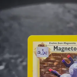 Pokemon Magneton Holo 9/102 Base Set Card WOTC 1999 Unlimited Vintage LP+âœ¨ - Image 2