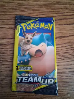 2019 Pokemon 3 Card Booster Pack Sun & Moon TEAM UP Factory Sealed - Image 1