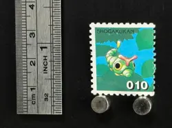 Caterpie Pokemon Stamp Card Japanese Shogakukan Nintendo Game Anime TCG F - Image 2