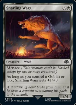 4x Snarling Warg MTG The Lord of the Rings: Tales of Middle-Earth NM Magic Regul - Image 1