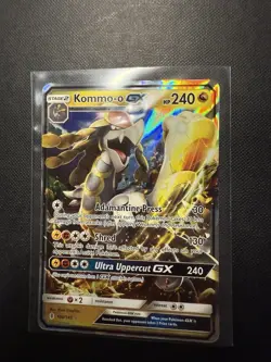 Pokemon Kommo-o GX TCG Full Art Holo Ultra Rare Card Guardians Rising 100/145 - Image 1