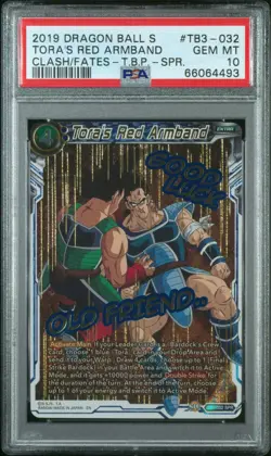 Tora's Red Armband SPR TB3-032 Clash of Fates Dragon Ball Super Card PSA 10 - Image 1