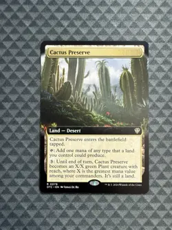 MTG Cactus Preserve #0076 Ex. Art R Commander: Outlaws of Thunder Junction (OTC) - Image 1
