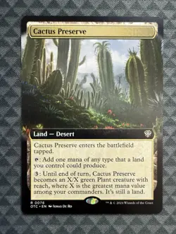MTG Cactus Preserve #0076 Ex. Art R Commander: Outlaws of Thunder Junction (OTC) - Image 2