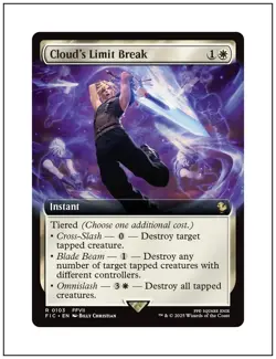 1x Cloud's Limit Break, Extended Art, Final Fantasy, Magic MTG NM - Image 1