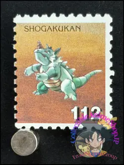 Rhydon Pokemon Stamp Card Japanese Shogakukan Nintendo Game Anime TCG F - Image 1