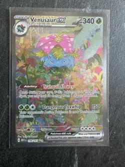 PokÃ©mon TCG Venusaur EX Scarlet & Violet Holo Card 198/165 Special Illustration - Image 1