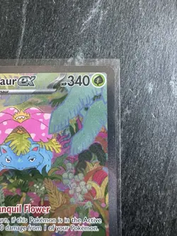 PokÃ©mon TCG Venusaur EX Scarlet & Violet Holo Card 198/165 Special Illustration - Image 3