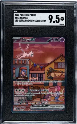 Pokemon Mew ex 053 EN Scarlet & Violet Promo Cards Black Star Holo SGC 9.5 Mint+ - Image 1