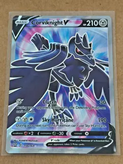 2021 Pokemon SWSH Battle Styles Corviknight V Full Art #156/163  NM + - Image 1