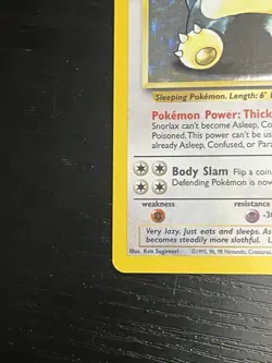 Pokemon TCG Snorlax 11/64 Jungle Set Unlimited  Holo Rare Card WOTC 1999 LP - Image 6
