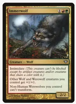 Immerwolf #141 Dark Ascension (DKA) Magic Card in a Protective Sleeve  - Image 1