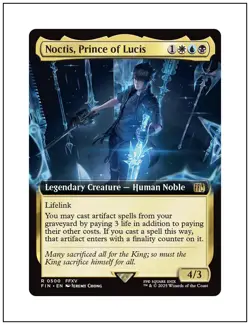 1x Noctis, Prince of Lucis, Extended Art, Final Fantasy, Magic MTG NM - Image 1