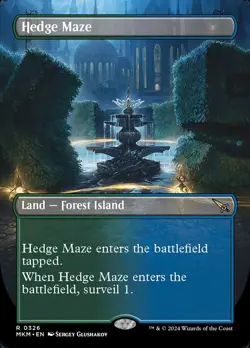 1 Hedge Maze Borderless Regular Non-Foil MTG Muders at Karlov Manor NM Near Mint - Image 1
