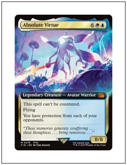 1x Absolute Virtue, Extended Art, Final Fantasy, Magic MTG NM - Image 1