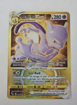 Mewtwo VSTAR 086/078 Secret Gold Rare Pokemon Go Card - Image 1