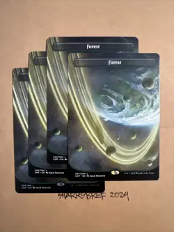 MTG Forest  X4 UNF 244/244 L Regular Orbital NM Playset - Image 3