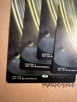 MTG Forest  X4 UNF 244/244 L Regular Orbital NM Playset - Image 4