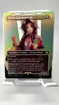 Aerith Gainsborough (Borderless) Final Fantasy Foil, 374, NM, Fast Shipping - Image 1