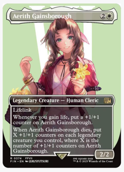 Aerith Gainsborough (Borderless) Final Fantasy Foil, 374, NM, Fast Shipping - Image 7