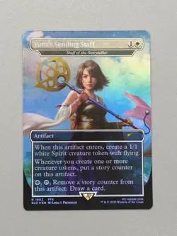 MTG x FINAL FANTASY SECRET LAIR - YUNA'S SENDING STAFF #1863 RAINBOW FOIL - Image 1
